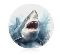 Shark in The Sea Round Cutting Board Easy to Clean,Cutting Boards for Kitchen Large Size 7.9, Cutting Boards Kitchen Essentials Convenient for Meat And Vegetables