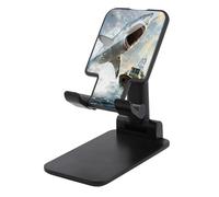 Shark Is Attacking Boat Folding Cell Phone Stand for Desk Adjustable Height Portable Cellphone Cradle for Office