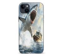 Shark Is Attacking Boat Phone Case Compatible with iPhone 14/14 Plus/14 Pro/14 Pro Max Flip Protective Cover with Card Holder