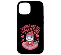 Shark Is My Valentine Shark Lovers Couple Case for iPhone 15