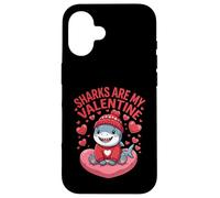 Shark Is My Valentine Shark Lovers Couple Case for iPhone 16