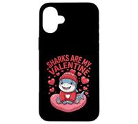 Shark Is My Valentine Shark Lovers Couple Case for iPhone 16 Plus