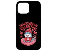 Shark Is My Valentine Shark Lovers Couple Case for iPhone 16 Pro Max