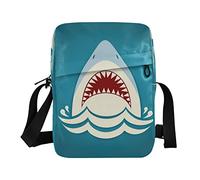 Shark Jaws Crossbody Bag Small Casual Messenger Shoulder Bag Handbag Cell Phone Pouch Purse for Women Men Kids, Multicoloured, One Size