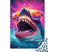 Shark Jigsaw Puzzle Adult 1000 Pieces Classic Puzzle Paper Jigsaw Puzzle Wall Art Unique Toys 1000pcs (38x26cm)