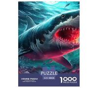 Shark Jigsaw Puzzle Adult And Children Beautifully Illustrated Rainy Days Fun Activities Birthday Jumbo for Boys And Girls 38x26cm/1000pcs