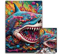 Shark Jigsaw Puzzles for Adults 1000 Piece cardboard Jigsaw Puzzles Challenging Brain Teaser for Teenagers, Family Game Night Fun 26X38CM/10.23x14.96inch