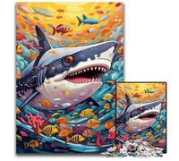 Shark Jigsaw Puzzles for Adults 1000 Piece Jigsaw Puzzles for Adults for Family And Friends, Suitable for Ages 14+ 50x75CM/19.68x29.52inch