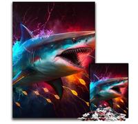 Shark JigsawPuzzle 1000 Pieces for Adults Impossible Jigsaw Puzzles for Adults Family Activity, Brain Teaser, Home Decor, 26X38CM/10.23x14.96inch