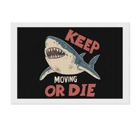 Shark Keep Moving Or Die Diamond Painting Kits for Adults DIY 5D Round Full Drill Art Diamonds Dots Decor 8"x12"