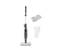 Shark Automatic Klik n' Flip Steam Mop for Hard Floors with Intelligent Steam Control, Steam Blaster, 2 Machine Washable Cleaning Pads & Fill Flask, 350ml, 6m Cord, Grey/Bordeaux S6003UK