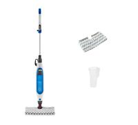 Shark Klik n' Flip Steam Mop for Hard Floors with Steam Blaster, 2 Machine Washable Cleaning Pads & Fill Flask, 350ml Capacity, 6m Power Cord, 30 Seco