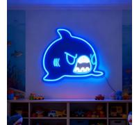Shark LED Neon Sign - USB Powered Dimmable Sea Animals Theme Neon Light for Bedroom Living Room Game Room Home Decor Party Wall Table Decoration Gift for Teens Boys Girls 12.6 x 12.6 In