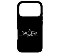 Shark Line Art Minimalist Ocean Predator Drawing Case for iPhone 17 Pro