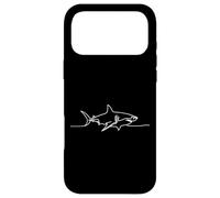 Shark Line Art Minimalist Ocean Predator Drawing Case for iPhone 17 Pro Max