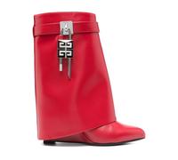 Shark Lock Ankle Boots - female - Givenchy - Wedges - Red - 3 UK - Shoes 3 UK