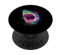 Shark Marine Biology Animal Artwork Sea Ocean Sharks Lover PopSockets Adhesive PopGrip