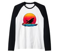 Shark Marine Biology Animal Artwork Sea Ocean Sharks Lover Raglan Baseball Tee