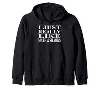 Shark Math Apparel | Awesome Funny Sharks Lover Design Zip Hoodie