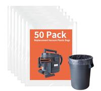 Shark Messmaster Accessories,Vacuum Plastic Bags Compatible with Shark MessMaster PortableWet Dry Vacuums VS100, VS101, VS100C（50PCS)