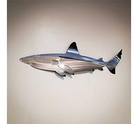 Shark Metal Wall Art Decor,Shark Metal Art Wall Hanging Ornament Art Wall Decoration Ocean World Color Shark Metal Wall Sculptures for Patio Office Living Room Bedroom Home Hall Decoration