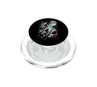 Shark Moon - Cool Funny Sarcastic Novelty Great White Sharks PopSockets PopGrip for MagSafe