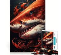 Shark My Funny Friend 1000 Piece Jigsaws for Teenagers Mind Exercise Toy Mental Relax Design Assembly Santa Wish List 38x52cm