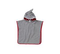 Shark Novelty Hooded Beach Poncho Towel Robe H2O Grey 3-6 Years