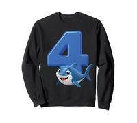Shark Number 4 Birthday Ocean Kids Party 4th Beach Fish Four Sweatshirt