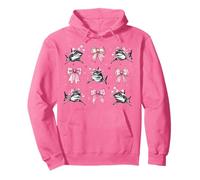 Shark Ocean Animal Girl Coquette Bow Pink Mom Pullover Hoodie