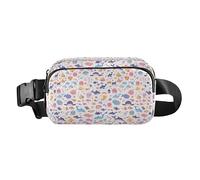 Shark Ocean Blue Waterproof Waist Bag Fanny Pack with Adjustable Strap for Travel Vacation Running, Sea Animals and Ocean Creatures, One Size