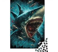 Shark Ocean Predator 1000 Piece Jigsaw Puzzle Jigsaw Puzzle for Adults Relaxation Focus Home Gift 52x38cm/1000pcs