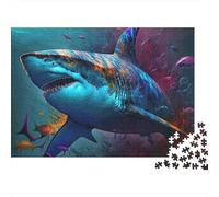 Shark Ocean World 1000 Piece Jigsaw Puzzle Puzzle Game for Family for Adults Paper Puzzle Relaxation Home Decor Gift 70x50cm/1000pcs
