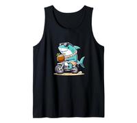 Shark On Motorcycle Coconut Drink Tank Top