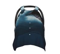 Shark Opens Mouth Baby Car Seat Cover Soft Baby Nursing Cover Infant Carseat Stroller Cover for Girls and Boys