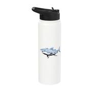 Shark Opensea Great White Shark Sharks Predator Animal Stainless Steel Insulated Water Bottle