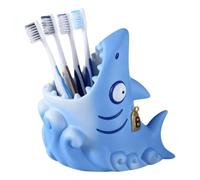 Shark Organizer, Compact Resin Storage Organization, Safe Toothbrush Holder with Fun Shark Design and Smooth Rounded Edges, Perfect for Kids, Boys, Girls, Adults, Home, Bathroom, Kitchen