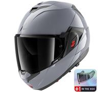 Shark OXO Flip Up Motorcycle Motorbike Helmet - Dark Shadow Grey
