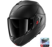 Shark OXO Flip Up Motorcycle Motorbike Helmet - Dark Shadow Matt Black