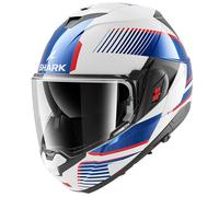 Shark OXO Flip Up Motorcycle Motorbike Helmet - Sikter White / Blue / Red