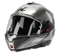 Shark OXO Flip Up Motorcycle Motorbike Helmet - Speed-Tech Silver/White/Black