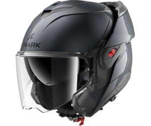 Shark Oxo helmet solid gloss anthracite grey A05 - Modular Flip-Back motorcycle helmet (XXL)
