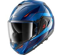 Shark OXO Mekarium Flip Up Motorbike Motorcycle Helmet Blue/Rpearl/Orange