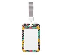 Shark Pattern Print Id Card Holder,Badge Holder with Lanyard,Work Pass Protector for Office Staff School Nurse