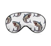 Shark Pattern Sleep Eye Mask Sleeping Light Blocking Cover Night Blindfold for Travel Nap