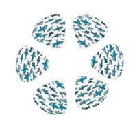 Shark Pattern with Various Gestures Print Guitar and Ukulele Picks For Music Lovers 12 PCS Mixed Gauges(0.46/0.71/0.96mm)