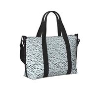 Shark Pattern with Various Gestures Print Lightweight Foldable Travel Hand Bag for Women Men Vacation Outdoor Adventures