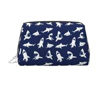 Shark Pattern with Various Gestures Printed Multifunctional Storage Bag, Protective Cosmetic Pouch for Weekend Travel and Gym
