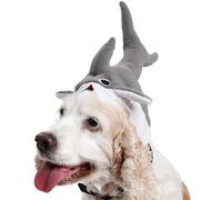 Shark Pet Costume - Cute Adjustable Dog Hat, Soft Plush Kitten Cap | Funny Shark Outfit For Puppies And Cats, Adorable Animal Headdress For Medium And Small Pets Cosplay, Party And Daily Wear