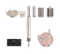Shark FlexStyle 5 in 1 Air Styler & Hair Dryer Car Wrap Hair Rollers Flat Brush Oval Brush Nozzle Attachment Diffuser Storage Bag No Thermal Damage Champagne